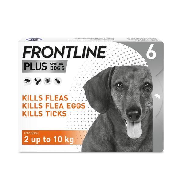 FRONTLINE Plus Flea & Tick Treatment Small Dog 2-10kg 6 per pack