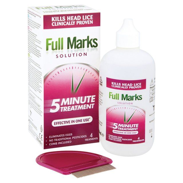 Full Marks Head Lice Removal Treatment with Nit Comb 200ml