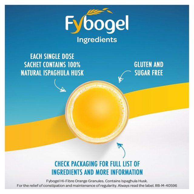Fybogel Hi-Fibre Orange Flavour for Constipation Relief 30 per pack