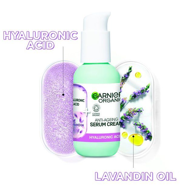Garnier Organic Lavandin & Hyaluronic Acid Serum Cream 2in1 Formula   50ml
