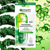 Garnier SkinActive Niacinamide Detox Ampoule Sheet Mask Kale 15g