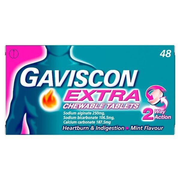 Gaviscon Heartburn & Indigestion Double Action Mint 48s