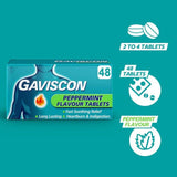 Gaviscon Tablets Heartburn & Indigestion Peppermint 48 per pack