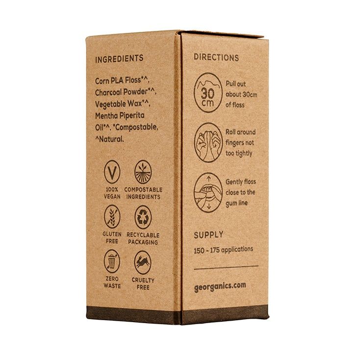 Georganics Natural Floss - Charcoal