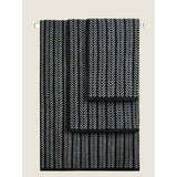 George Home Black & White Herringbone Hand Towel