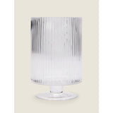 George Home Clear Ribbed Hurricane Glass