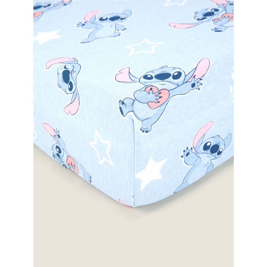 George Home Disney Stitch Cot Bed Fitted Sheet