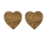 George Home Heart Shaped Water Hyacinth Placemats