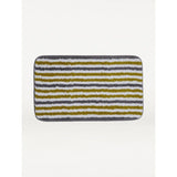 George Home Honey & Grey Stripe Microfibre Pedestal Set