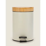 George Home Natural 3L Pedal Bin With Bamboo Lid