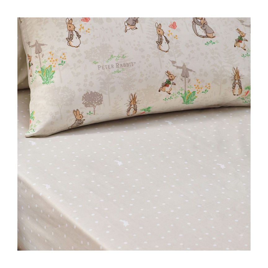 George Home Peter Rabbit™ Classic 100% Cotton Fitted Bed Sheet - Toddler