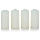 George Home Unscented White Medium Pillar Candles