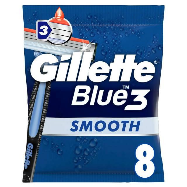 Gillette Blue 3 Dispsable Razors x8