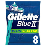 Gillette Blue II Plus Slalom Disposable Razors 8 per pack