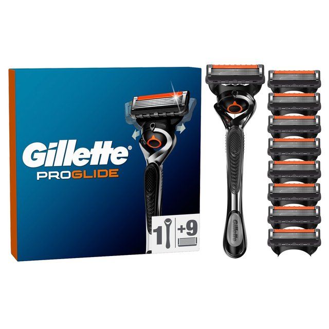 Gillette ProGlide Manual Razor + 9 Razor Blades Pack