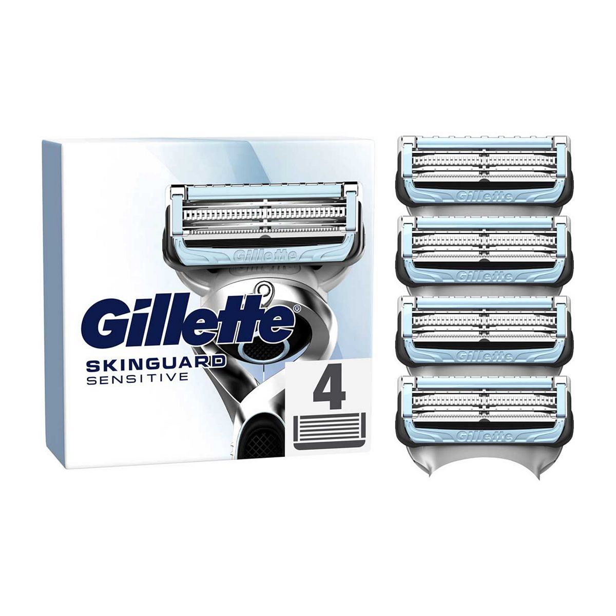 Gillette SkinGuard Sensitive Razor Blade Refills for Men, 4 Blades