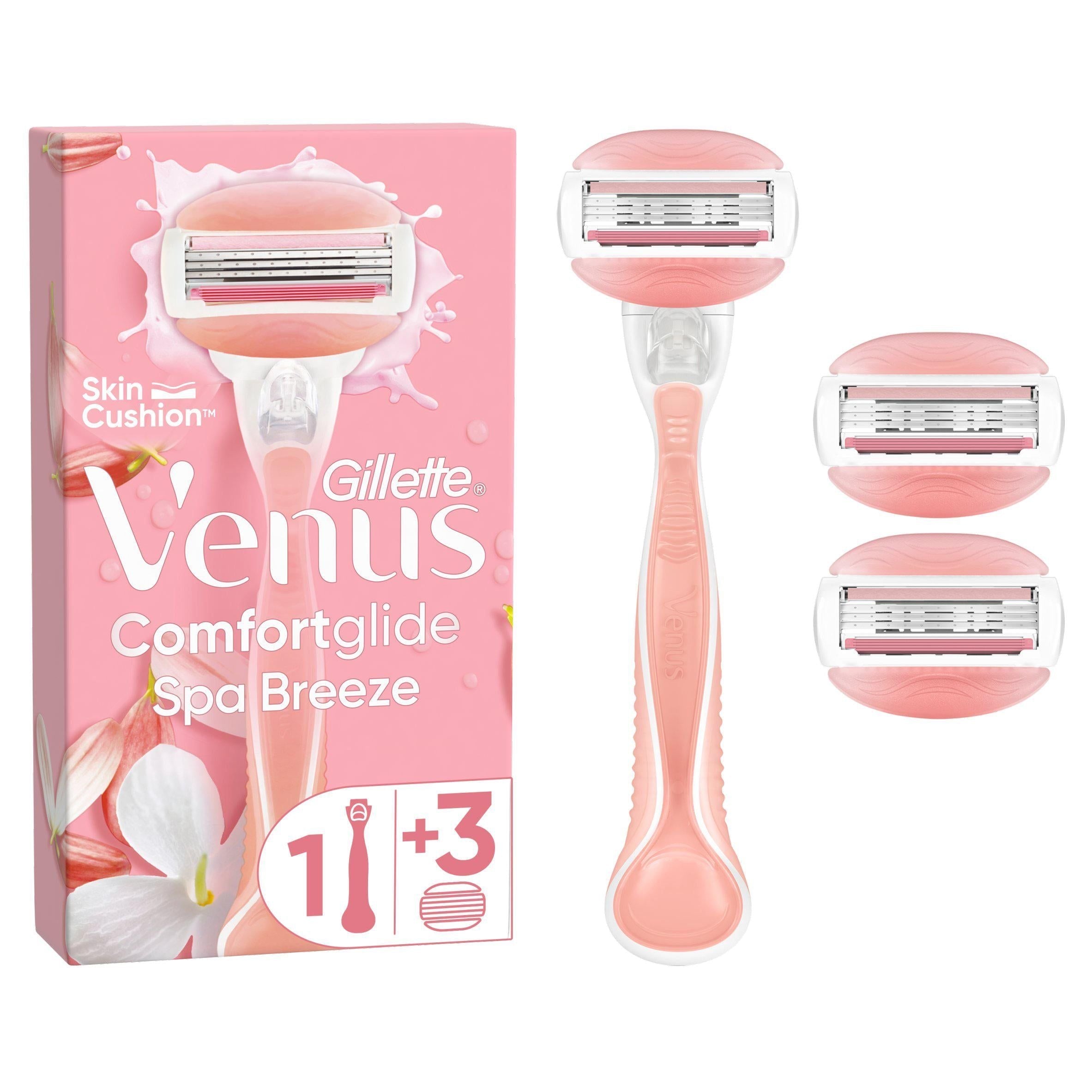 Gillette Venus Comfortglide Spa Breeze Women's Razor +2 Blade Refills