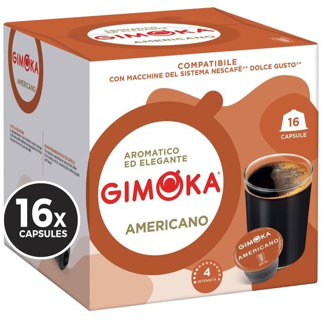 Gimoka Dolce Gusto Pods Americano 16 per pack