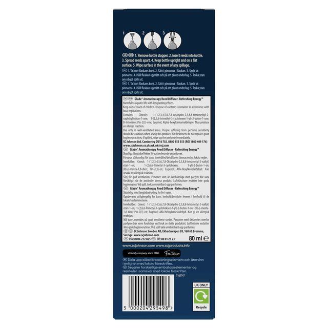 Glade Aromatherapy Reed Diffuser Refreshing Energy 80ml