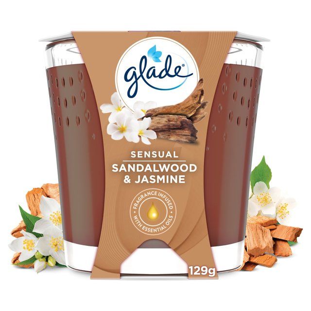 Glade Candle Sandalwood & Jasmine Air Freshener 129g