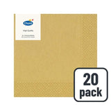 Gold Paper Napkins 20 per pack
