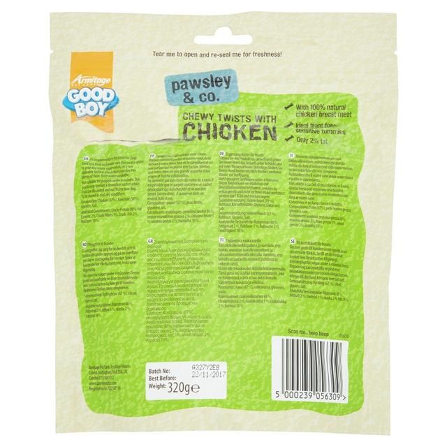 Good Boy Chewy Chicken Twisters Dog Treats 320g