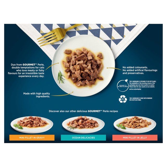 Gourmet Perle Connoisseur's Collection in Gravy Wet Cat Food 12 x 85g