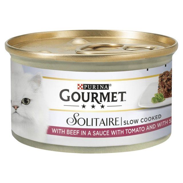 Gourmet Solitaire Beef Wet Cat Food 85g