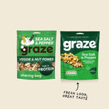 Graze Protein Salt & Pepper Vegan Mixed Nuts Snacks 100g