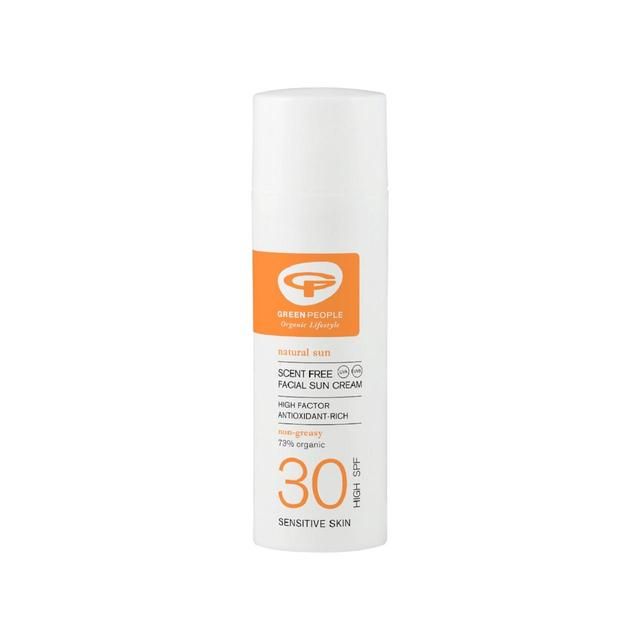 Green People Facial Sun Cream SPF30 Scent Free 50ml