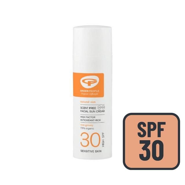 Green People Facial Sun Cream SPF30 Scent Free 50ml