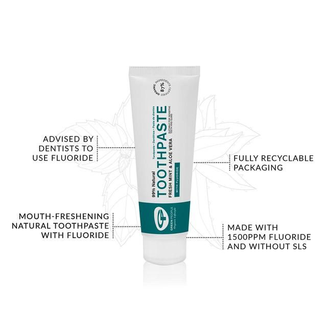 Green People Fresh Mint & Aloe Vera Fluoride Toothpaste 75ml
