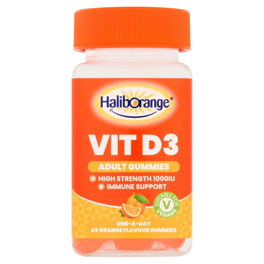 Haliborange Vit D3 45 Orange Flavour One-a-Day Adult Gummies