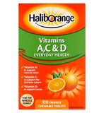 Haliborange Vitamins A, C & D - 120 Orange Flavour Chewable Tablets