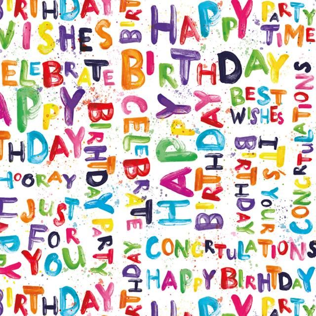 Happy Birthday Tissue Paper   4 per pack