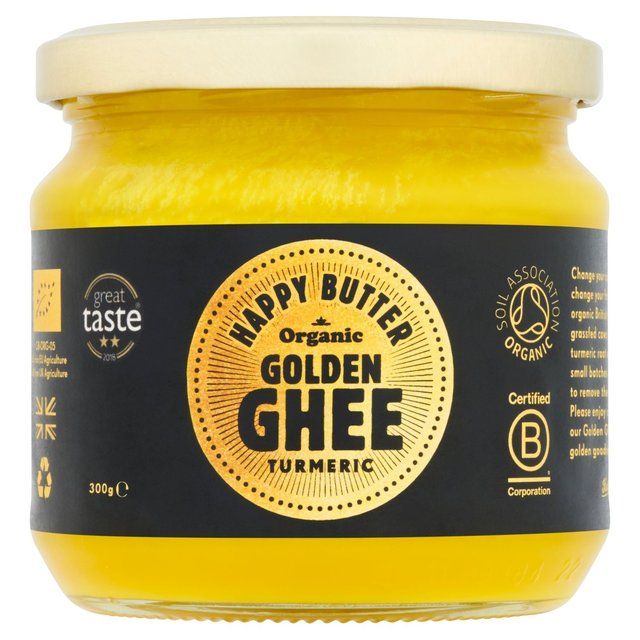 Happy Butter Organic Cultured Turmeric Ghee 300g