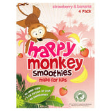 Happy Monkey Strawberry & Banana Smoothies 4 x 180ml