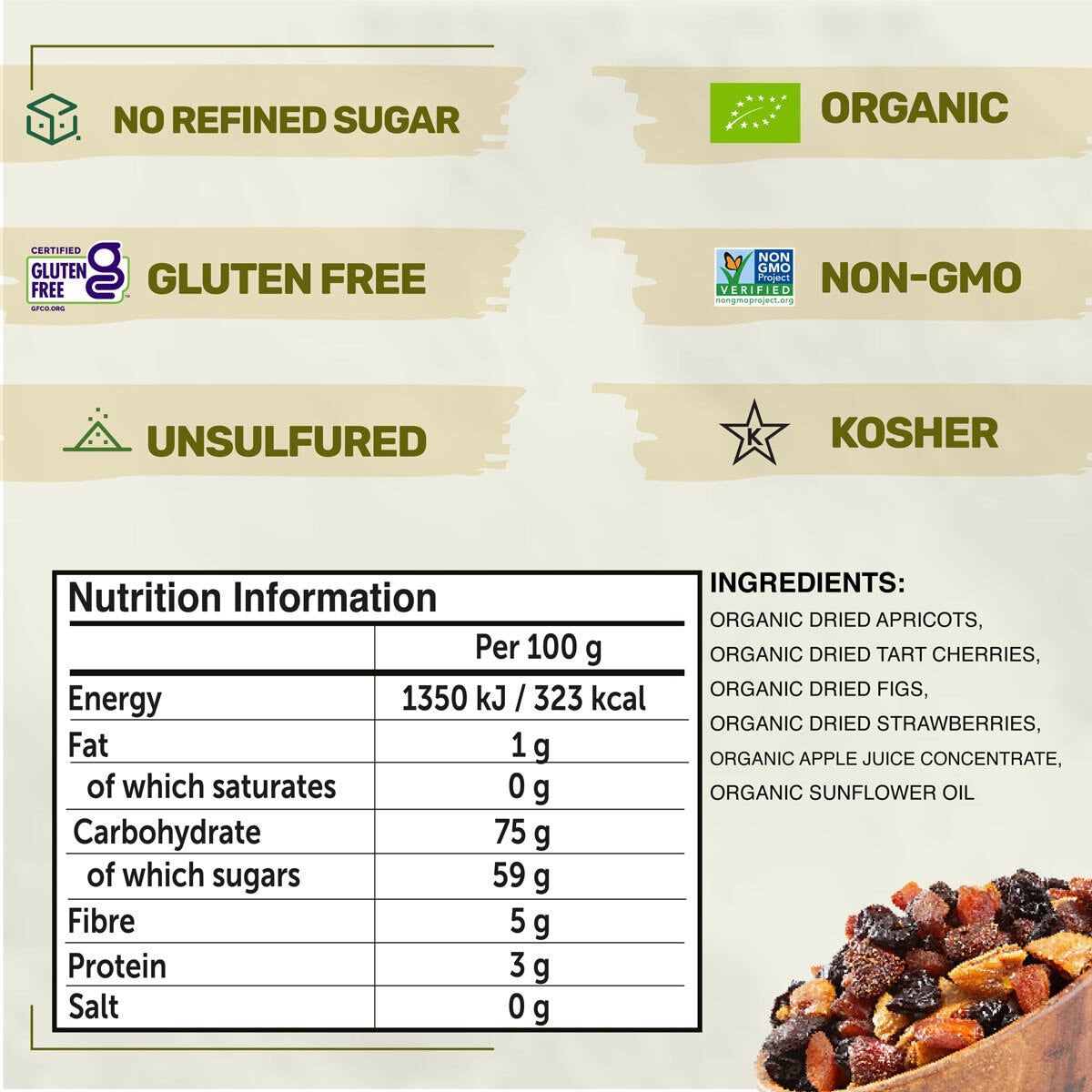 Happy Village Organic Soft & Dried Fruit Medley, 567g