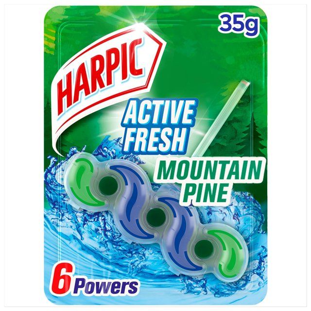 Harpic Fresh Power 6 Rim Block Mountain Pine Toilet Cleaner 39g