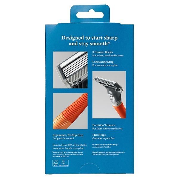 Harry's Truman Razor + 5 Blades - Bright Orange