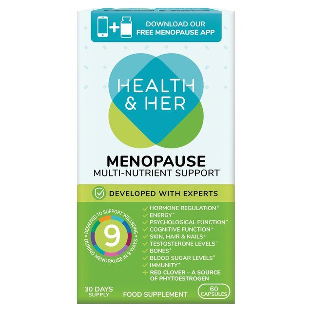 Health & Her Menopause Multi-nutrient Support Supplement Capsules 60 per pack