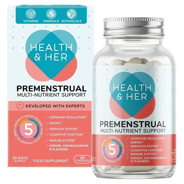 Health & Her Premenstrual Multi-nutrient Support Supplement Capsules 60 per pack