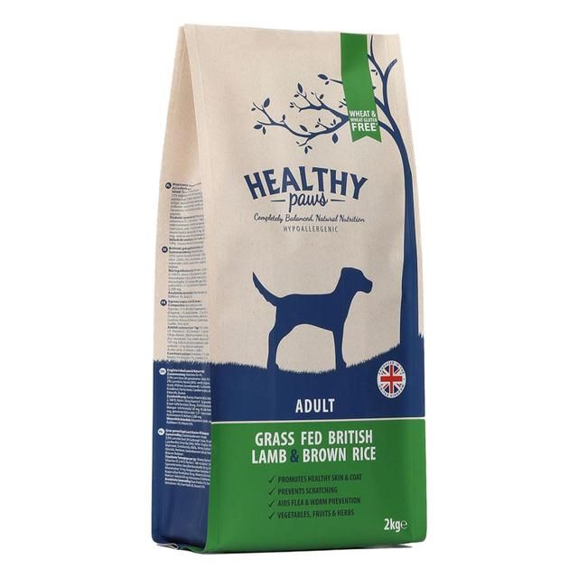 Healthy Paws Grass Fed British Lamb & Brown Rice Adult Dog Food 2kg