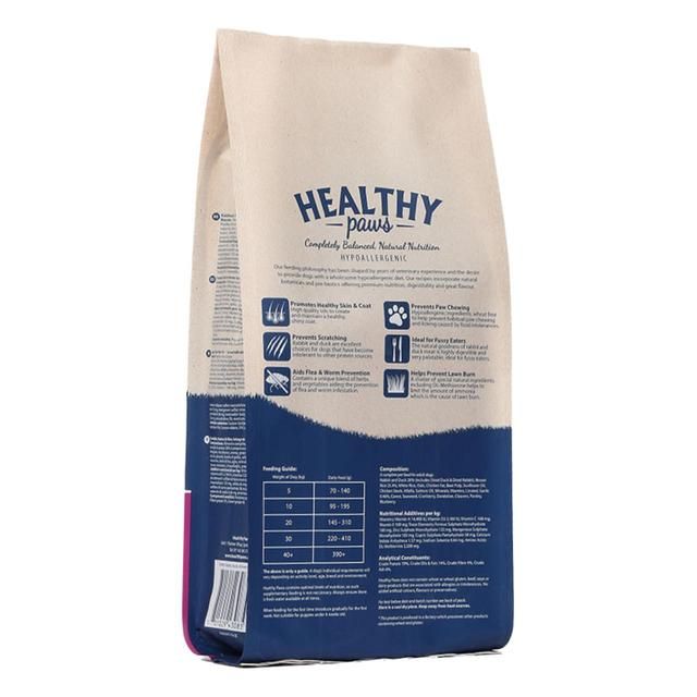 Healthy Paws Rabbit Duck & Brown Rice Adult Dog Food 2kg