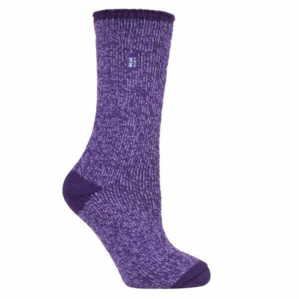 Heat Holders Ladies 2.3 TOG Thermal Winter Socks 4-8 UK Primrose Purple