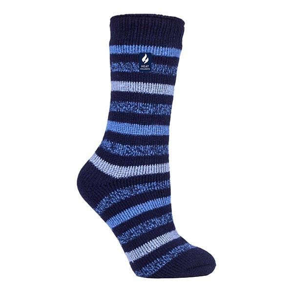 Heat Holders Ladies 2.3 TOG Thermal Winter Socks 4-8 UK Rosebud Navy