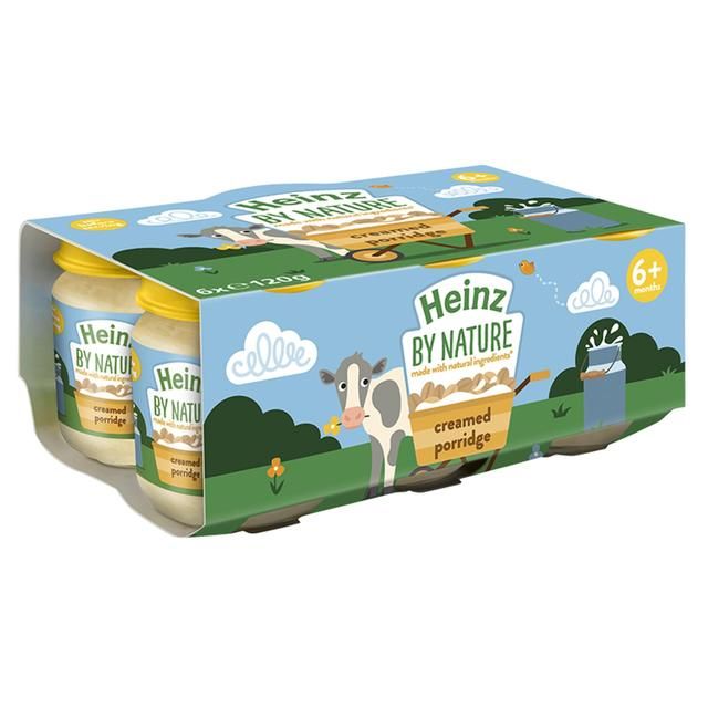 Heinz By Nature Creamed Porridge Baby Food 6+ Months 6 x 120g