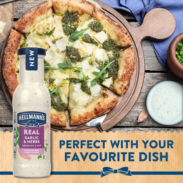 Hellmann's Garlic & Herb Salad Dressing & Dip 250ml