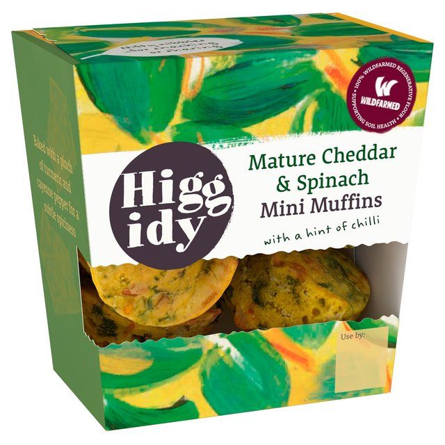 Higgidy 8 Cheddar & Spinach Mini Muffins   160g