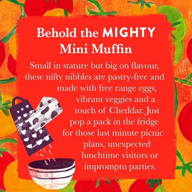 Higgidy 8 Cheddar & Tomato Mini Muffins 160g